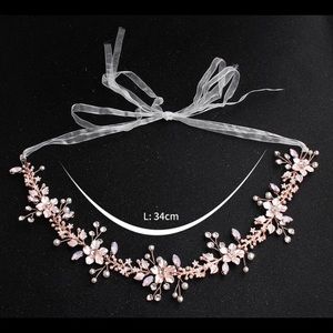 Bridal rose gold wrap headband